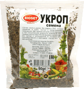 Укроп семена цельные "Bioset" (Болгария) / 90 г