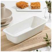 Форма для выпечки стекло-керамическая антипригарная (белая) "Borcam" / 1.6 л