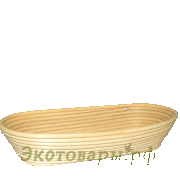 Форма для расстойки теста из ротанга 35х15х8 (овальная корзинка)