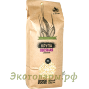 Крупа овсяная дроблёная с отрубями БИО "Чёрный Хлеб" / 750 г