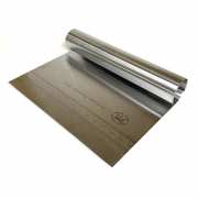 Скребок пекарский стальной с линейкой, для работы с тестом (150х110)